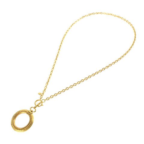 シャネル CHANEL ココマーク ルーペ  ネックレス ゴールド P3246