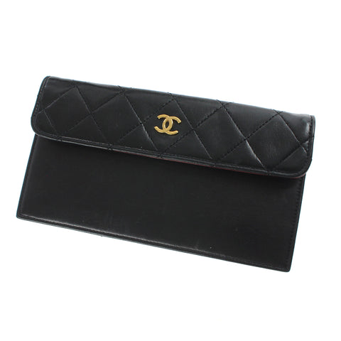 Chanel Chanel Matrasse -Ketten -Umhängetasche 1 Sota Beutel Leder Schwarz P3252