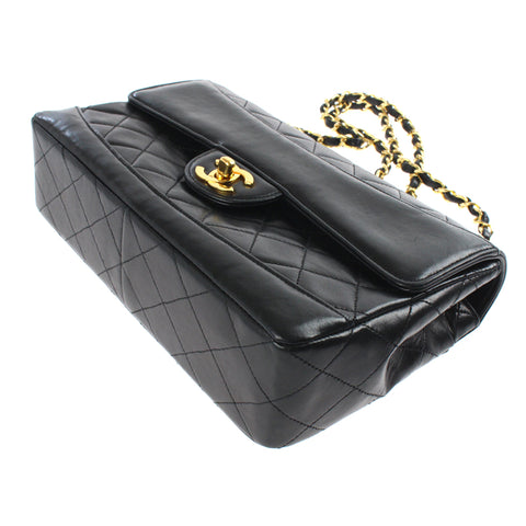 Chanel Chanel Matrasse -Ketten -Umhängetasche 1 Sota Beutel Leder Schwarz P3252