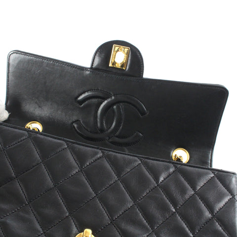 Chanel Chanel Matrasse -Ketten -Umhängetasche 1 Sota Beutel Leder Schwarz P3252