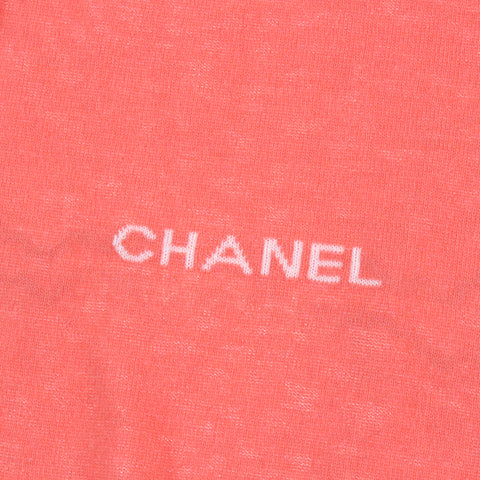 Chanel Chanel Logo Strick Kurzarm T -Shirt 04p Pink P3257