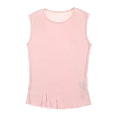 Chanel CHANEL Coco Mark Tank Top Shirt Sleeve Knit Pink P3504