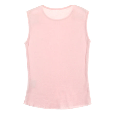 Chanel Chanel Coco Mark Top Shirt Sleeve Knit Pink P3504