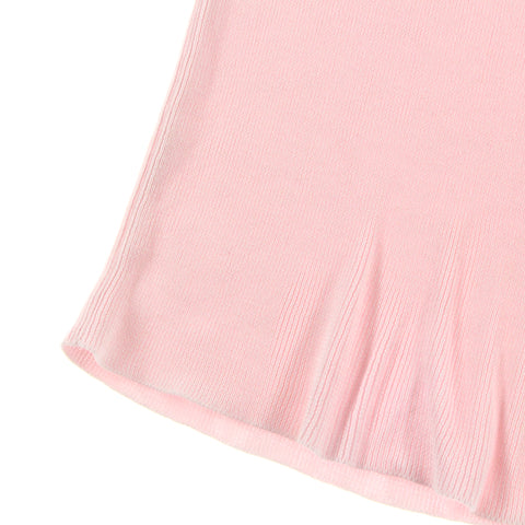 Chanel Chanel Coco Mark Top Shirt Sleeve Knit Pink P3504