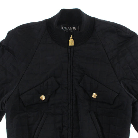 Chanel CHANEL Coco button Cotton jacket jacket jacket black EIT0364P3600