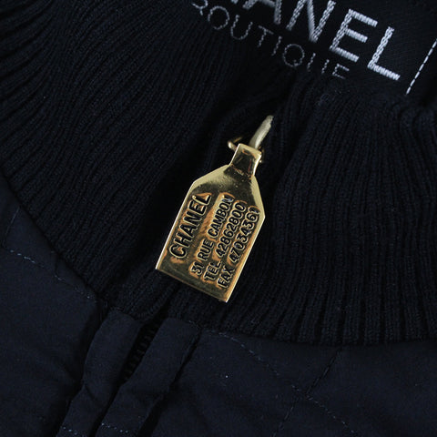 Chanel Chanel Coco Button Baumwolljacke Schwarz P3600