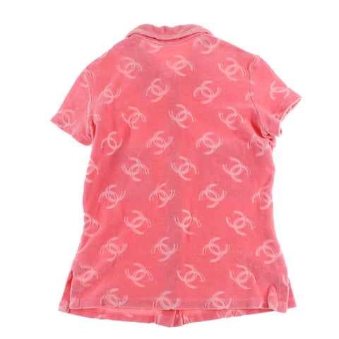 Chanel CHANEL Velor Coco Mark Top Saw Pink EIT0176P4350