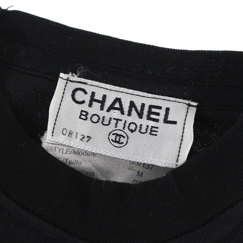 シャネル CHANEL ロゴ カットソー 半袖Ｔシャツ 16 ブラック