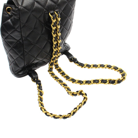 Chanel Chanel Matrasa Turn Lock Chain Backpack Daypack 3rd Leather Black P4831