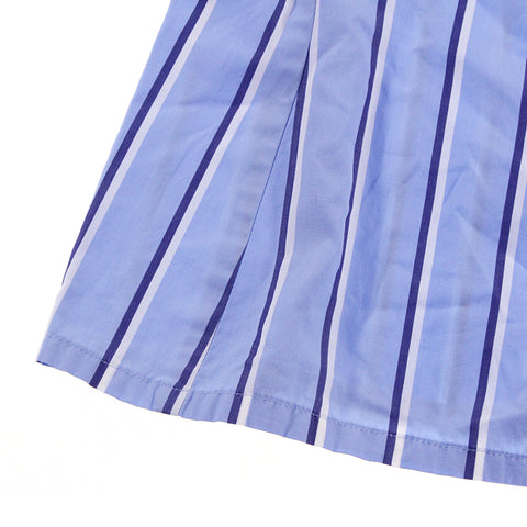 Chanel CHANEL Cocomark Stripe Blouse Long Sleeve Shirt Blue x
