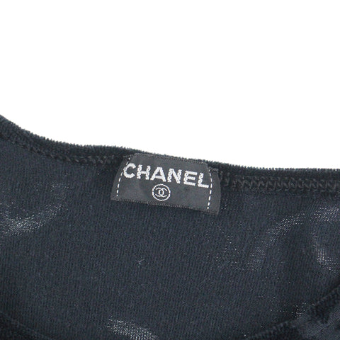 Chanel CHANEL Cocomark Velor One Piece Black EIT0232P5602