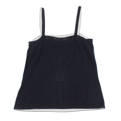 Chanel CHANEL Sport Line Coco Mark Knit Camisole 07c Black P5630