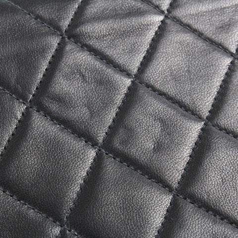 Chanel Chanel Matras drehen Schleuderkettenumhängetasche 7. Leder schwarz p5785