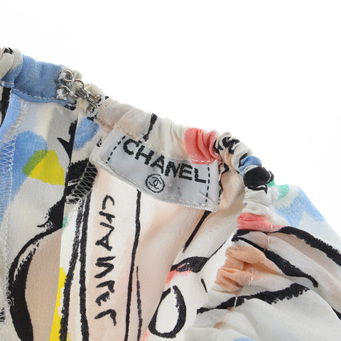 Chanel Chanel Total Pattern Ribbon Seide One Piece Multicolor P5987