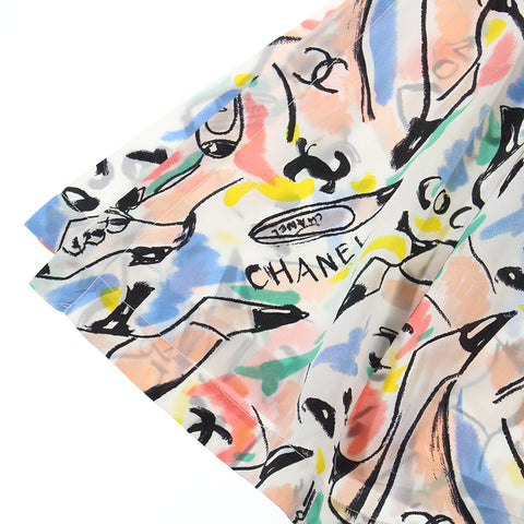 Chanel Chanel Total Pattern Ribbon Seide One Piece Multicolor P5987