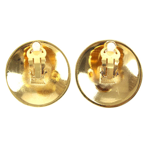 Chanel CHANEL Coco Mark Round Earring Gold P7551
