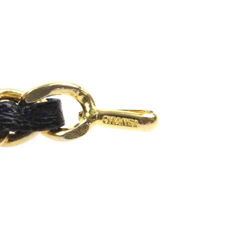 Chanel Chanel Lion Chain Ledergürtel Gold X Schwarz P8046