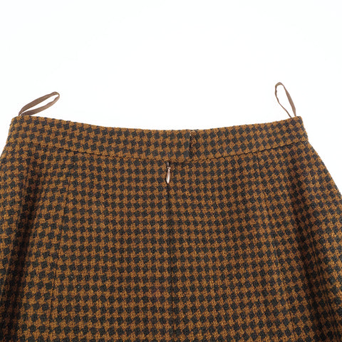 Chanel CHANEL Coco Button Scraque Pattern Tweed Suit Jacket Skirt 96A Brown EIT0543P8623