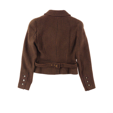 Chanel Chanel Coco Button Scraque Muster Tweed Anzug Jacke Rock 96A Brown EIT0543P8623