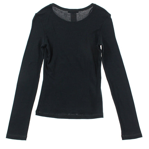 Celine Celine Logo Cut Saw Long Sleeve Shirt Navy P9108