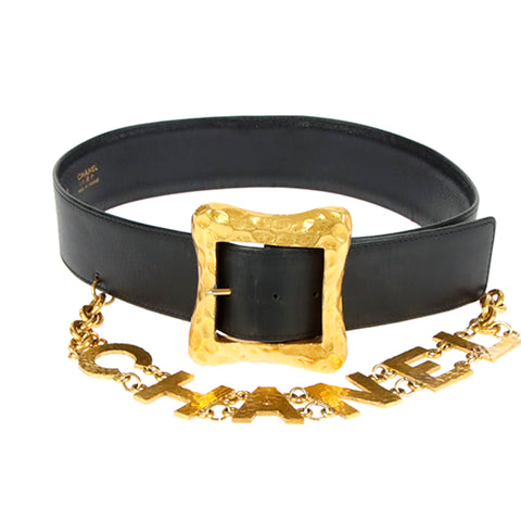 Chanel Chanel Logo Classic Belt Gold P9378