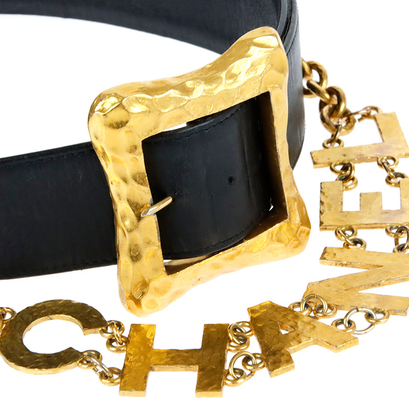 シャネル CHANEL ベルト グリポア 96A ゴールド Chanel Buckle Belt Black Gold Leather 70/28 96A 68472 | eBay