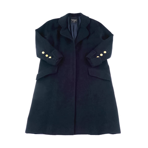 Chanel Chanel Coco Button Coat Navy P9702