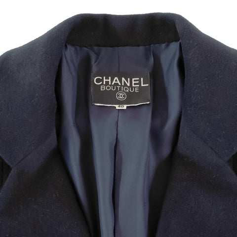 Chanel Chanel Coco Button Coat Navy P9702