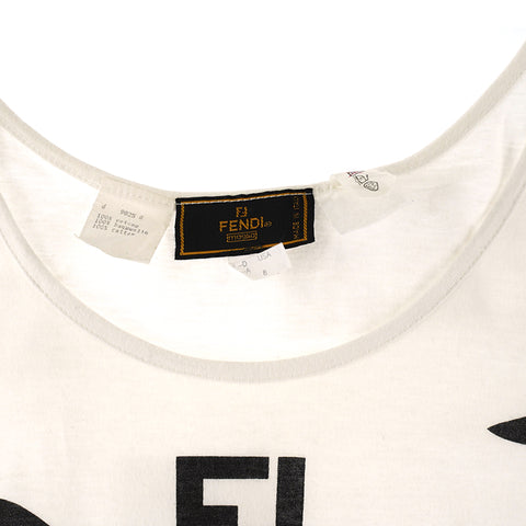 Fendi Fendi Logo Tank Top White P9706