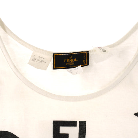 Fendi Fendi Logo Tank Top White P9706