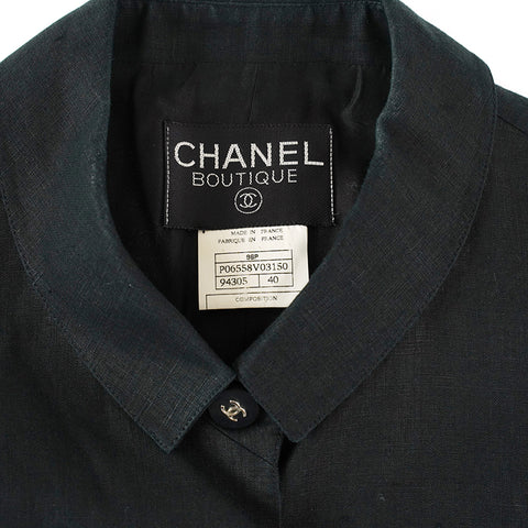 Chanel Chanel Coco Button Best Schwarz P9729