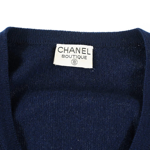 Chanel Chanel Coco Botan Cashmere Cardigan Navy P9731
