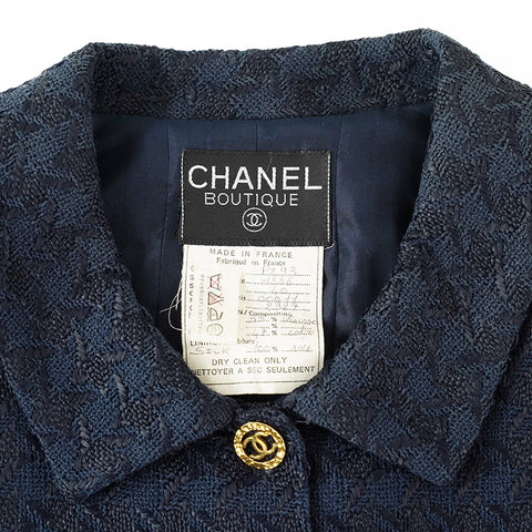 Chanel Chanel Tweed Coco Button Configuration Navy EIT0387P9732