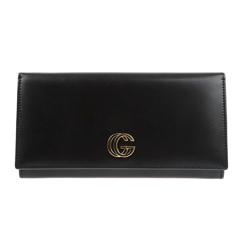 Gucci GG Marmont长钱包皮革黑色P9890