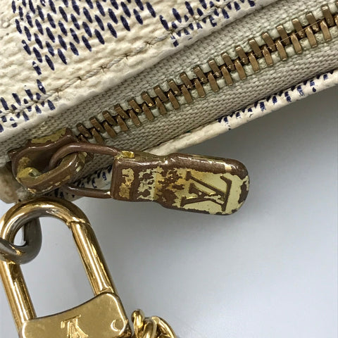 Louis Vuitton Damier Azur AccessWall Chain Mini Handbag PVC Leather Be –  NUIR VINTAGE
