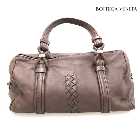 ボッテガヴェネタ BOTTEGAVENETA イントレチャート ハンドバッグ レザー ブラウン C0459