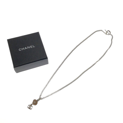 Chanel Chanel Cocomeria Rheinstein Halskette 04p Silber C1000