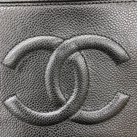 Chanel Chanel Caviar Haut Eitelkeit 2way Handumkeltasche Schwarz C1173