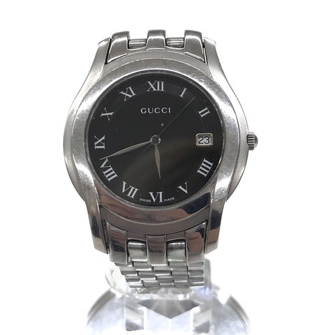 グッチ GUCCI YA055302 5500M クォーツ 腕時計 シルバー P10733