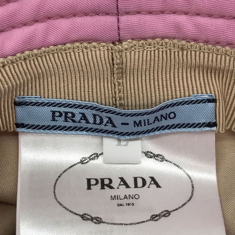 Prada Prada Triangle Logo Eimer Hut Pink EITM0029