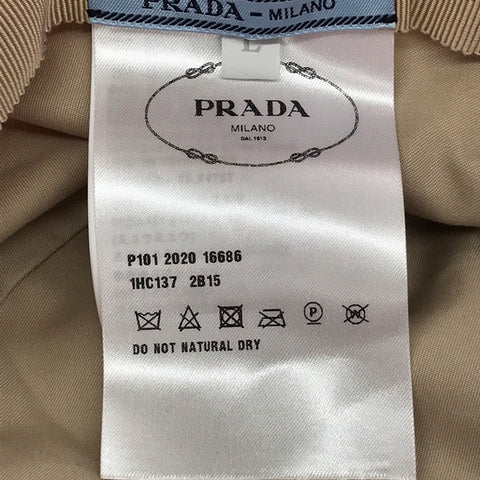 プラダ PRADA トライアングルロゴ バケット ハット ピンク eitm0029