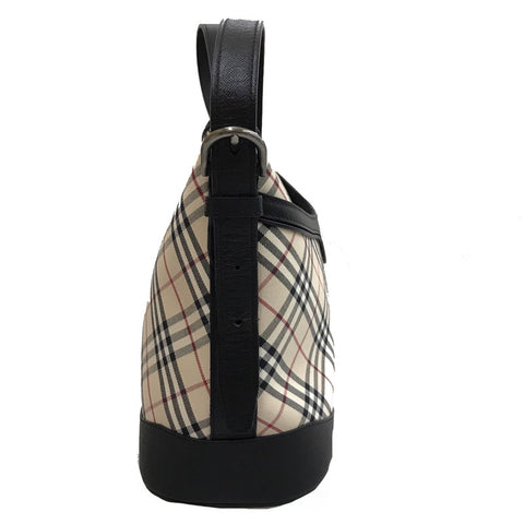 Burberry Vintage Checkered Nova Check Bag With Leather 