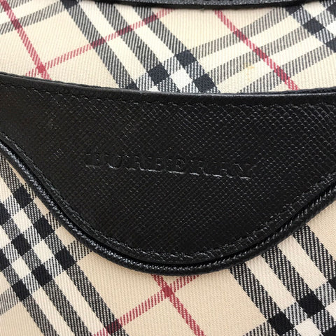 Burberry Burberry Novacheck eine Umhängetasche Leinwand Leder Schwarz C3023