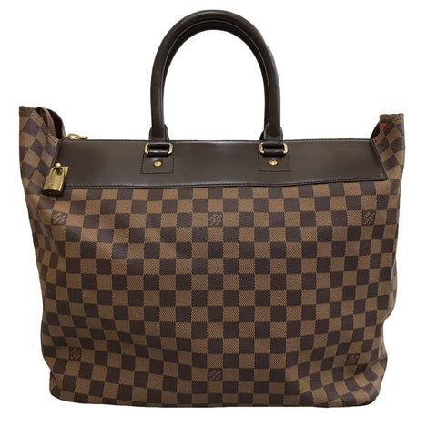 Louis Vuitton Damier Greenwich PM N41165 Handtasche PVC Leder Brown P11366