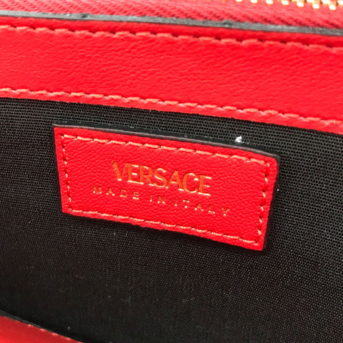 Versace VERSACE Round Wallet Leather Red P11389