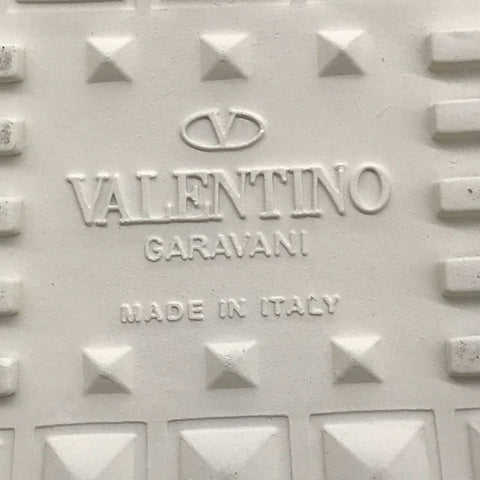 Valentino Galavani Rock Studs 35 baskets en cuir blanc P11862