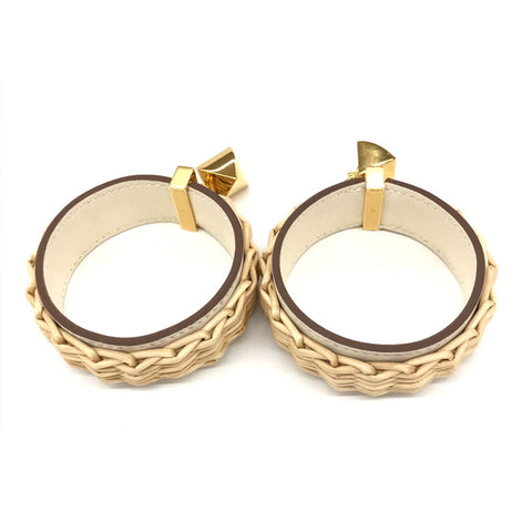 爱马仕medor野餐弗比耳环稻草米色eitm0127