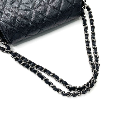 シャネル CHANEL キャビアスキン マトラッセ ココマーク ショルダーバッグ レザー ブラック WS1178