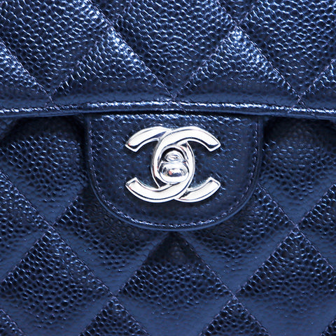 Chanel Caviar Skin Chain Sac à épaule noire WS1241