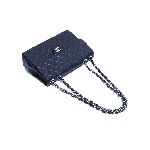 Chanel Caviar Skin Chain Shoulder Bag Black WS1241